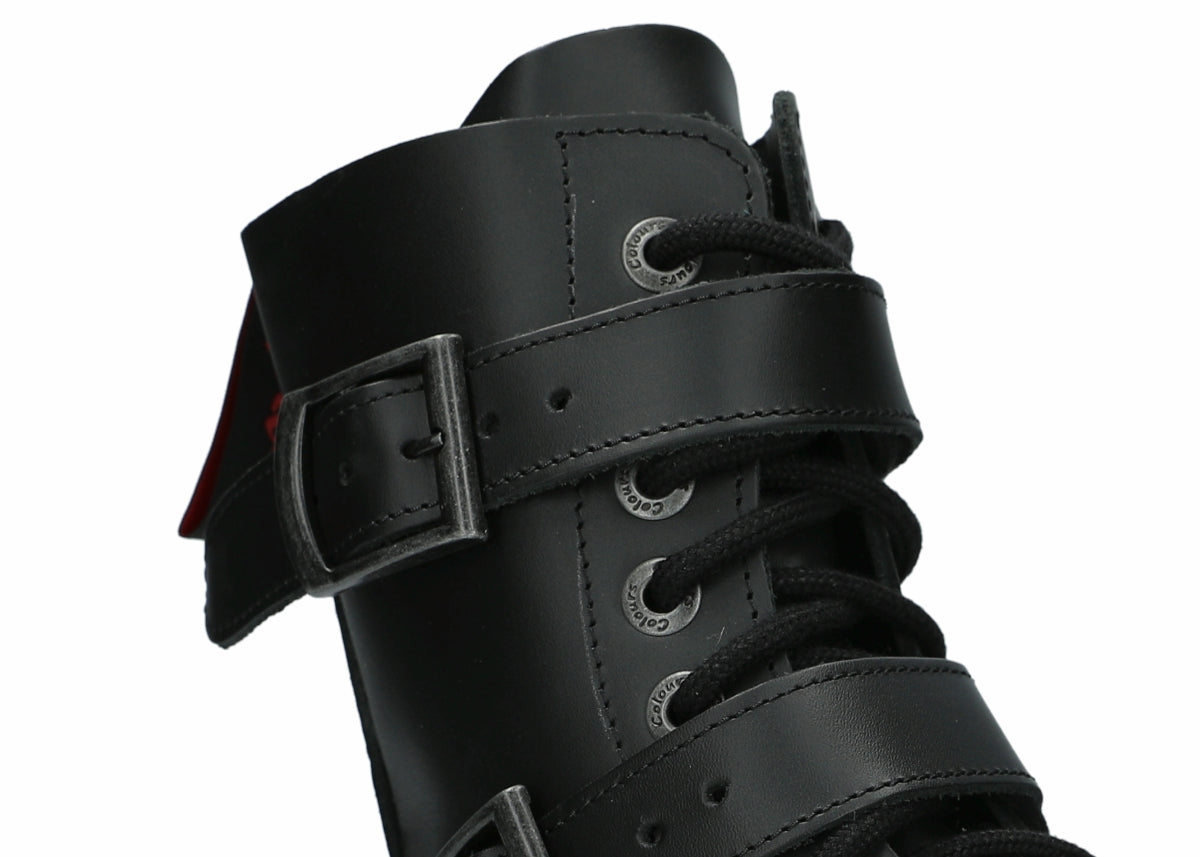 10 Loch 3 Buckles Black Colours Boots