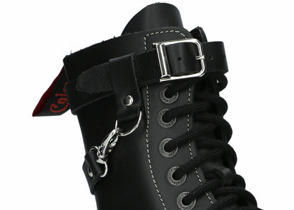 10 Loch 3 Straps Black Colours Boots