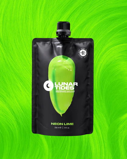 semi-permanente UV-Haartönung Neon Lime in dem Farbton Neongrün von Lunar Tides