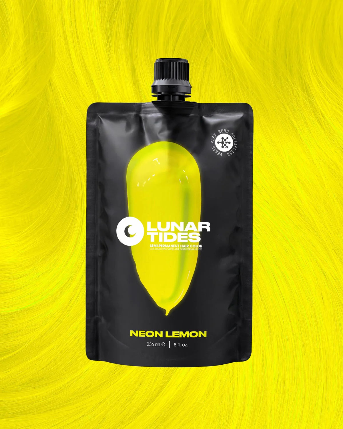 semi-permanente UV-Haartönung Neon Lemon in dem Farbton Neongelb von Lunar Tides