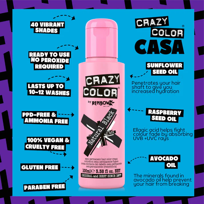 NATURAL BLACK Haartönung Crazy Color