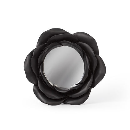 Schwarzer Spiegel Night Rose Mirror in Rosenform von Alchemy