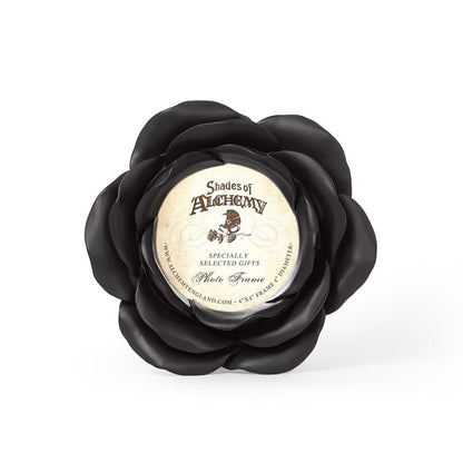Schwarzer Bilderrahmen Night Rose Photo Frame in Rosenform von Alchemy England