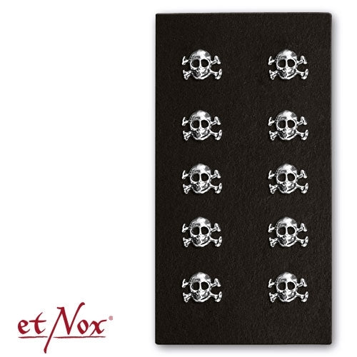 Silberner Ohrstecker Pirate Skull 925 Silber von etNox