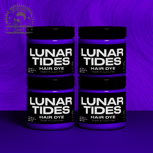 semi-permanente Haartönung 4er-Sparset&nbsp;ORCHID PURPLE in dem Farbton kräftiges Violet von Lunar Tides