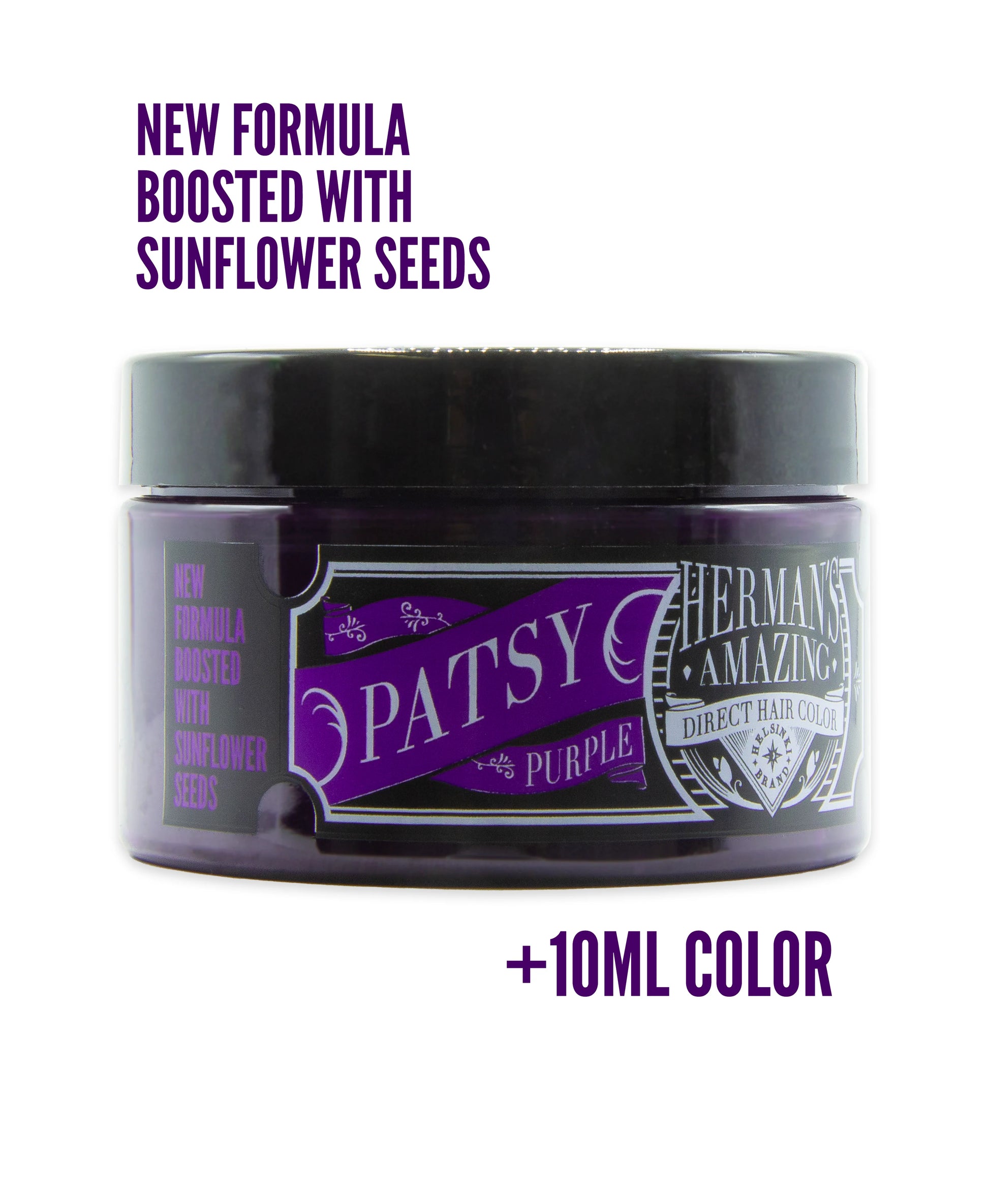 semi-permanente Haartönung PATSY PURPLE in dem Farbton Dunkellila von Herman's Amazing