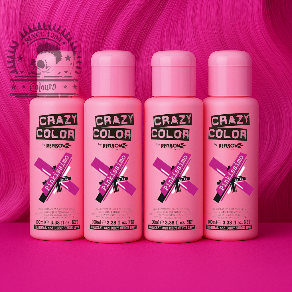 semi-permanente Haartönung 4er Box&nbsp;PINKISSIMO in dem Farbton Pink von&nbsp;Crazy Color