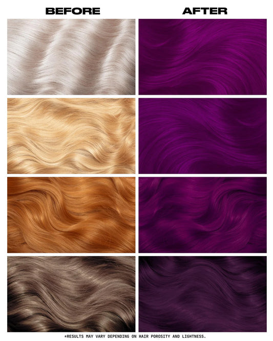 semi-permanente Haartönung Plum Purple in dem Farbton Lila mit pinken Untertönen von Lunar Tides