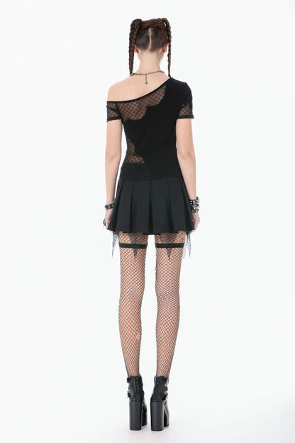 Schwarze, kurze Hose mit Überrock Sinamore Shorts von Dark In Love