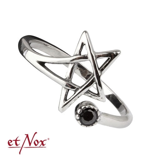 Edelstahlring Pentagramm Ring von etNox