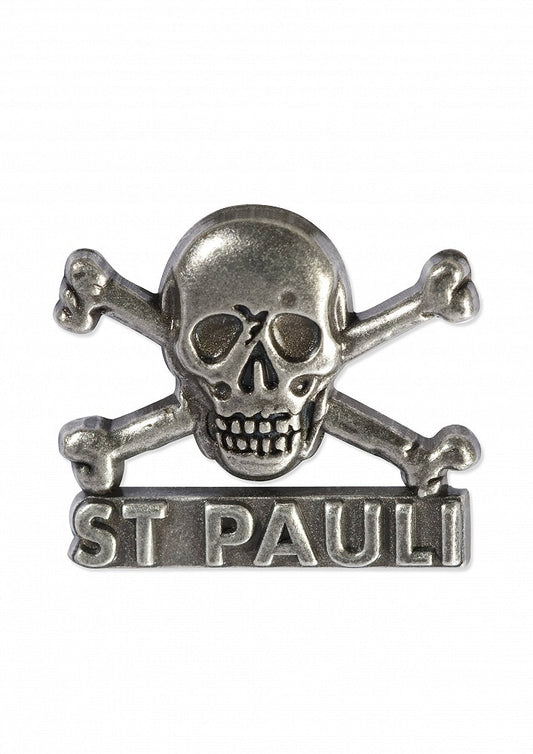 Pin in Form eines Totenkopf im 3D-Design von St.Pauli