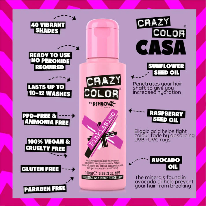 semi-permanente Haartönung PINKISSIMO in dem Farbton Pink Crazy Color