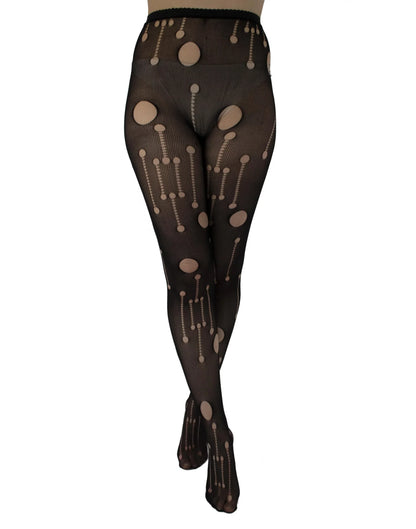 Schwarze Netzstrumpfhose Pothole Net Tights mit Laufmaschenoptik von Pamela Mann