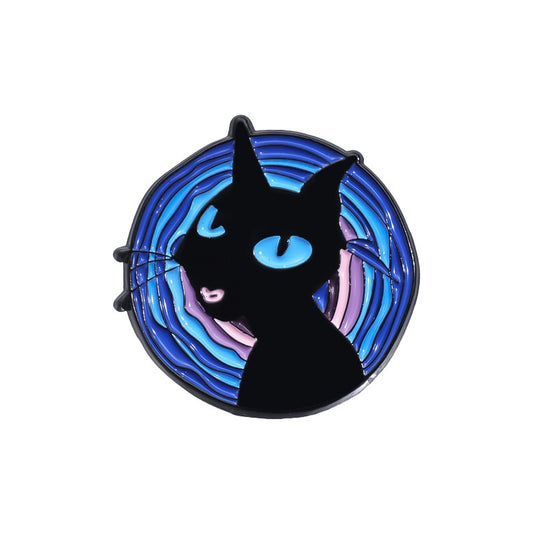 Kleiner Emaille-Anstecker THE CAT ENAMEL PIN von Moon Attic