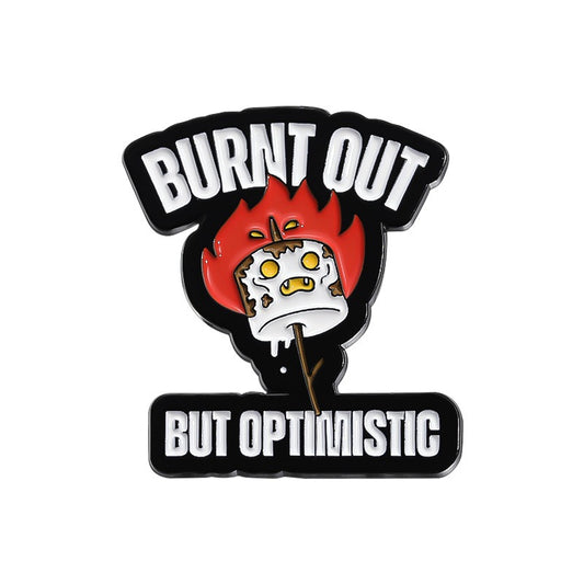 Kleiner Emaille-Anstecker BURNT OUT ENAMEL PIN mit Marshmallow Design von Moon Attic
