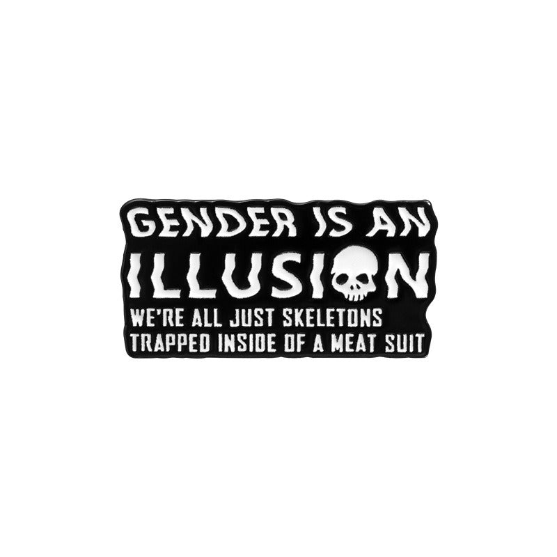 Kleiner Emaille-Anstecker GENDER IS AN ILLUSION ENAMEL PIN von Moon Attic