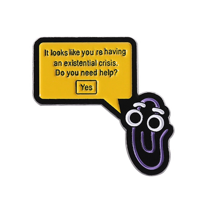 Kleiner Emaille-Anstecker CLIPPY ENAMEL PIN von Moon Attic
