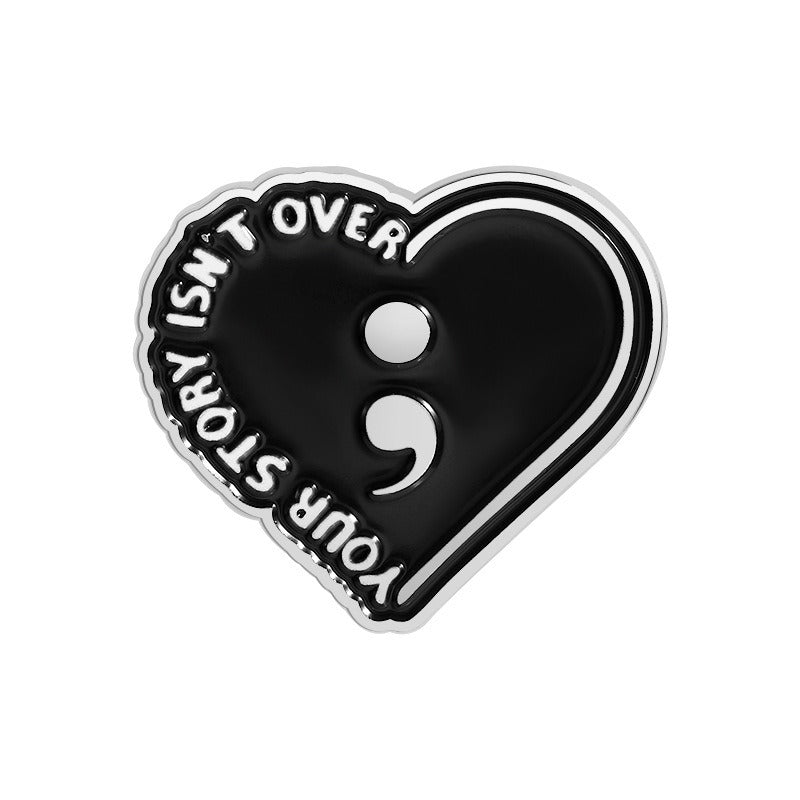 Kleiner Emaille-Anstecker YOUR STORY ISN'T OVER ENAMEL PIN von Moon Attic