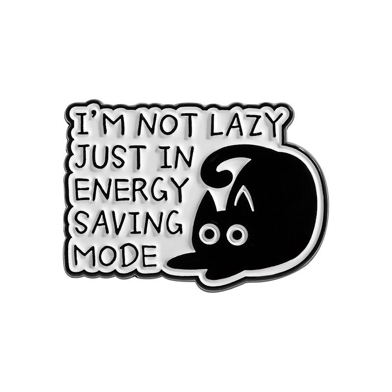 Kleiner Emaille-Anstecker ENERGY SAVING ENAMEL PIN von Moon Attic