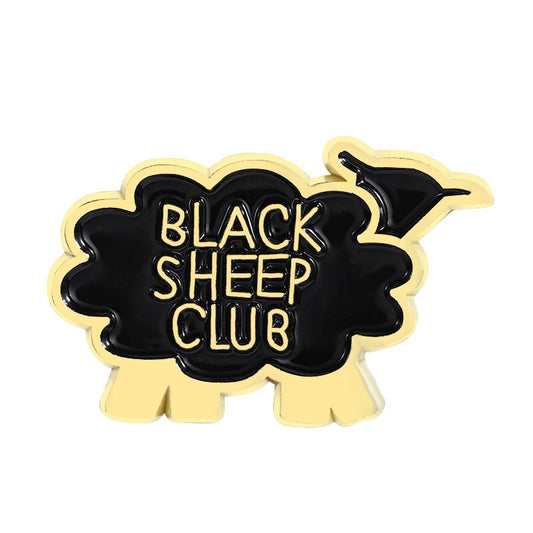 Kleiner Emaille-Anstecker BLACK SHEEP CLUB ENAMEL PIN von Moon Attic