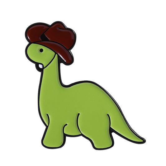 Kleiner Emaille-Anstecker COWBOY DINO ENAMEL PIN von Moon Attic