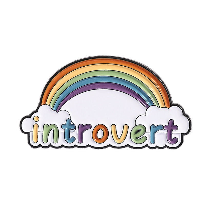 Kleiner Emaille-Anstecker INTROVERT ENAMEL PIN von Moon Attic