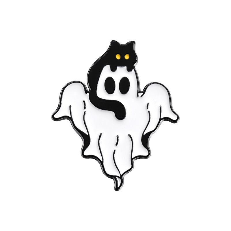 GHOST CAT ENAMEL PIN 