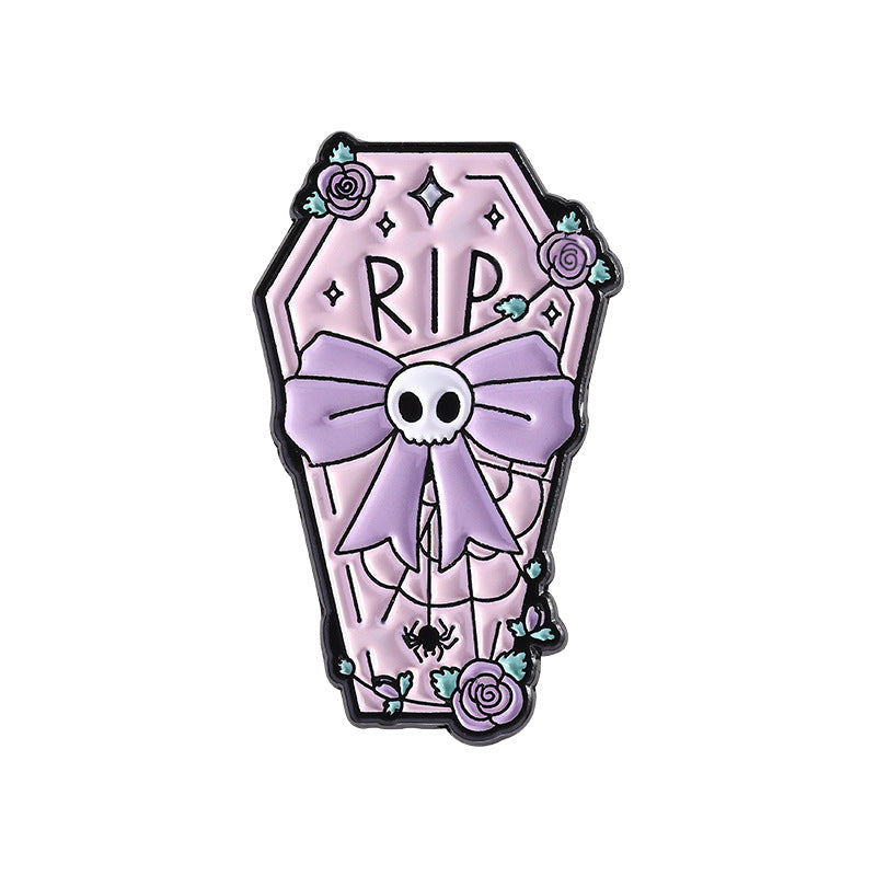 Kleiner Emaille-Anstecker PINK RIP ENAMEL PIN von Moon Attic