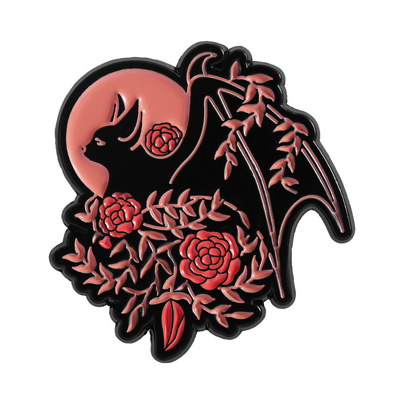 Kleiner Emaille-Anstecker RED BAT ENAMEL PIN von Moon Attic
