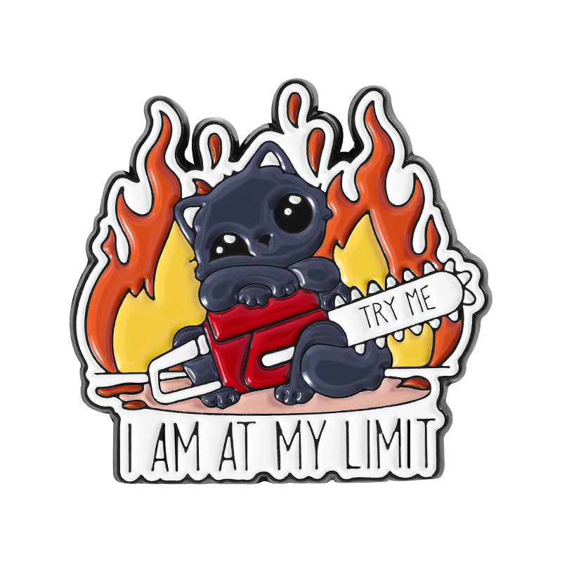 Kleiner Emaille-Anstecker AT MY LIMIT ENAMEL PIN von Moon Attic