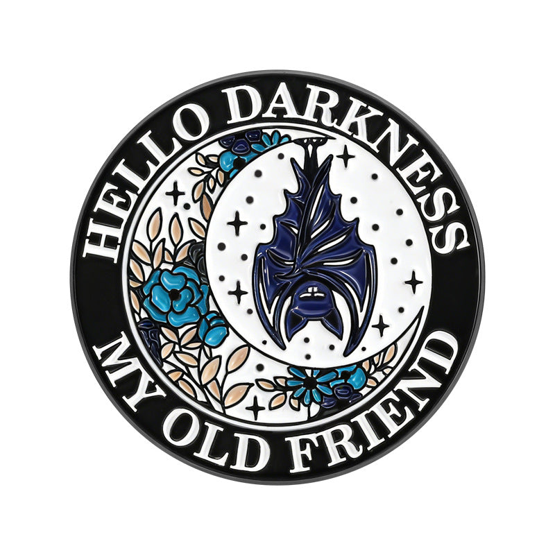Kleiner Emaille-Anstecker HELLO DARKNESS ENAMEL PIN von Moon Attic