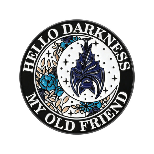 Kleiner Emaille-Anstecker HELLO DARKNESS ENAMEL PIN von Moon Attic