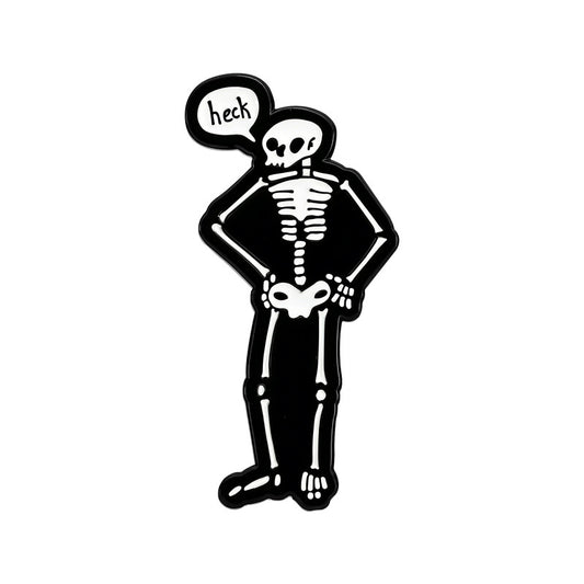 Kleiner Emaille-Anstecker HECK SKELETON ENAMEL PIN mit Skelett Design von Moon Attic