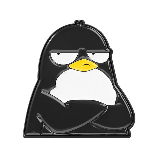 Kleiner Emaille-Anstecker ANNOYED PENGUIN ENAMEL PIN mit Pinguin Design von Moon Attic