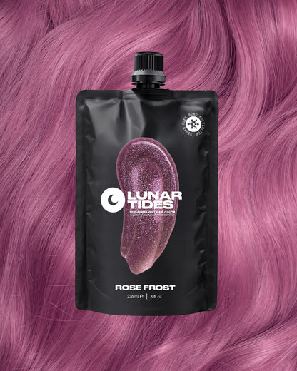 semi-permanente Haartönung Rose Frost in dem Farbton Pastel Pink mit silbernen Untertönen&nbsp;von Lunar Tides