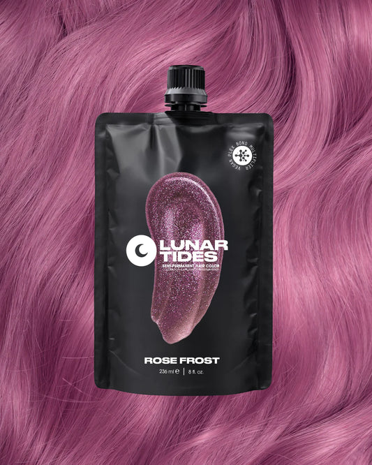 semi-permanente Haartönung Rose Frost in dem Farbton Pastel Pink mit silbernen Untertönen&nbsp;von Lunar Tides