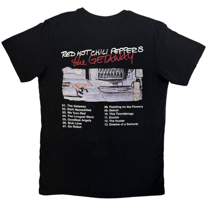 Lizensiertes Red Hot Chili Peppers The Getaway Tracklist Bandshirt mit Logoprint