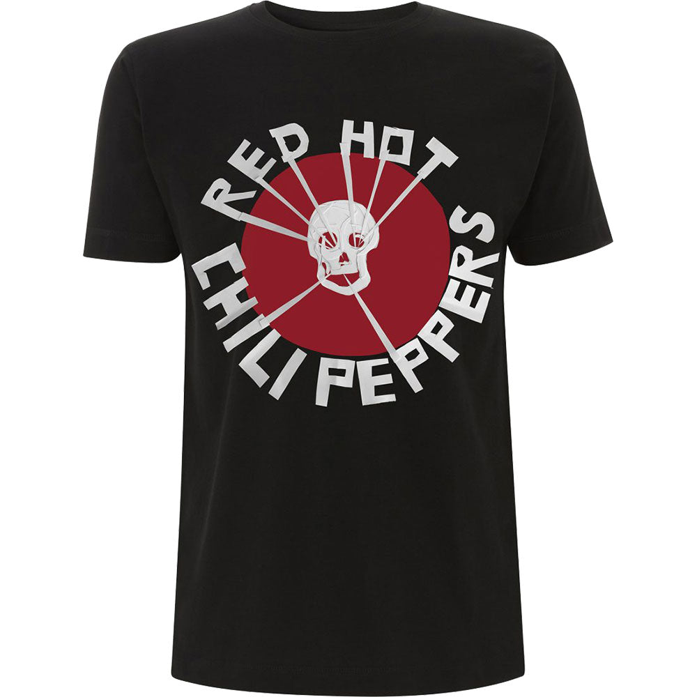 Lizensiertes Red Hot Chili Peppers Flea Skull Bandshirt mit Logo im Totenkopfdesign
