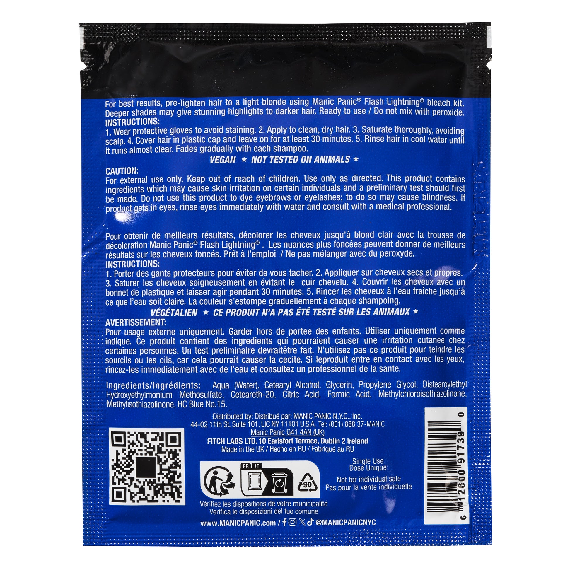 semi-permanente Haartönung ROCKABILLY BLUE in dem Farbton Blau von Manic Panic