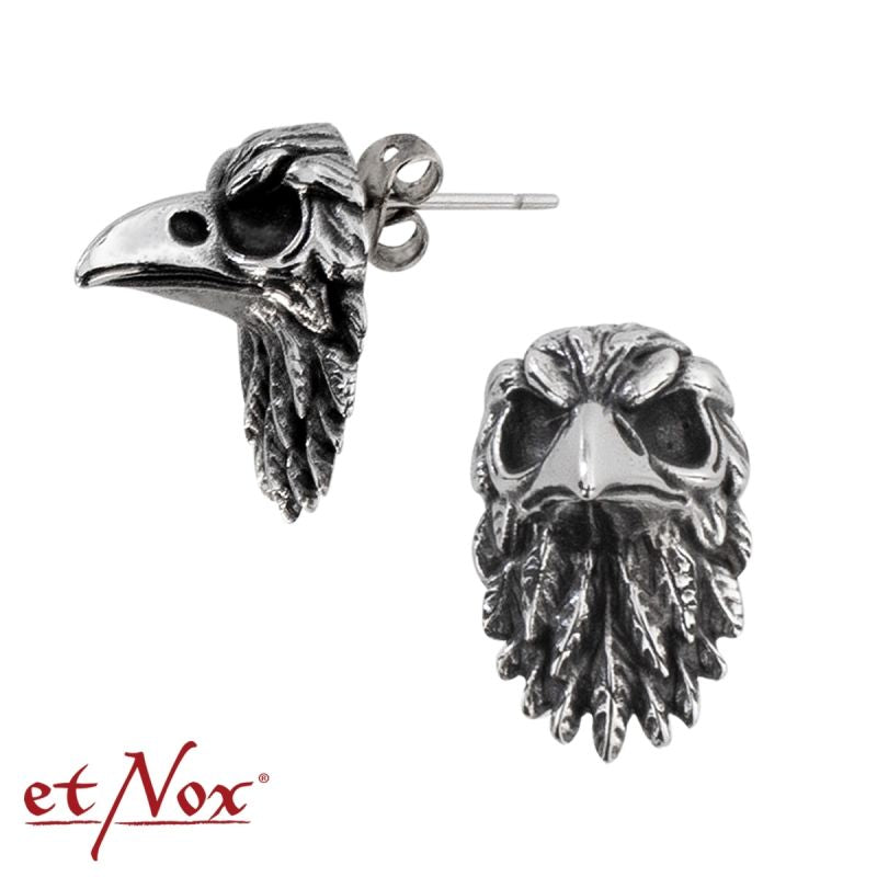 Silberner Rabe Ohrstecker von etNox