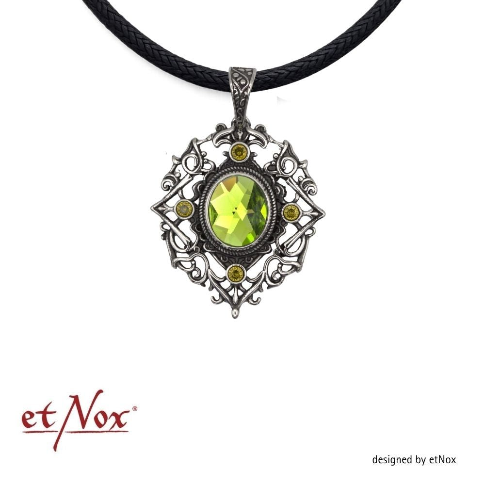 Silberfarbener Ranya Peridotgrün Anhänger von etNox