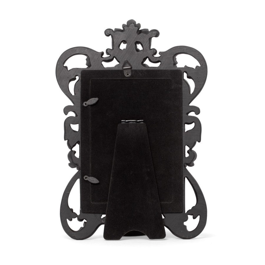Schwarzer Bilderrahmen Rococo Photo Frame mit floralem Design von Alchemy England