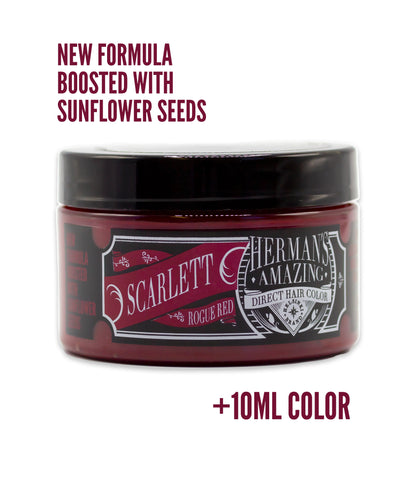 semi-permanente Haartönung SCARLETT ROUGE RED in dem Farbton Dunkelrot von Herman's Amazing