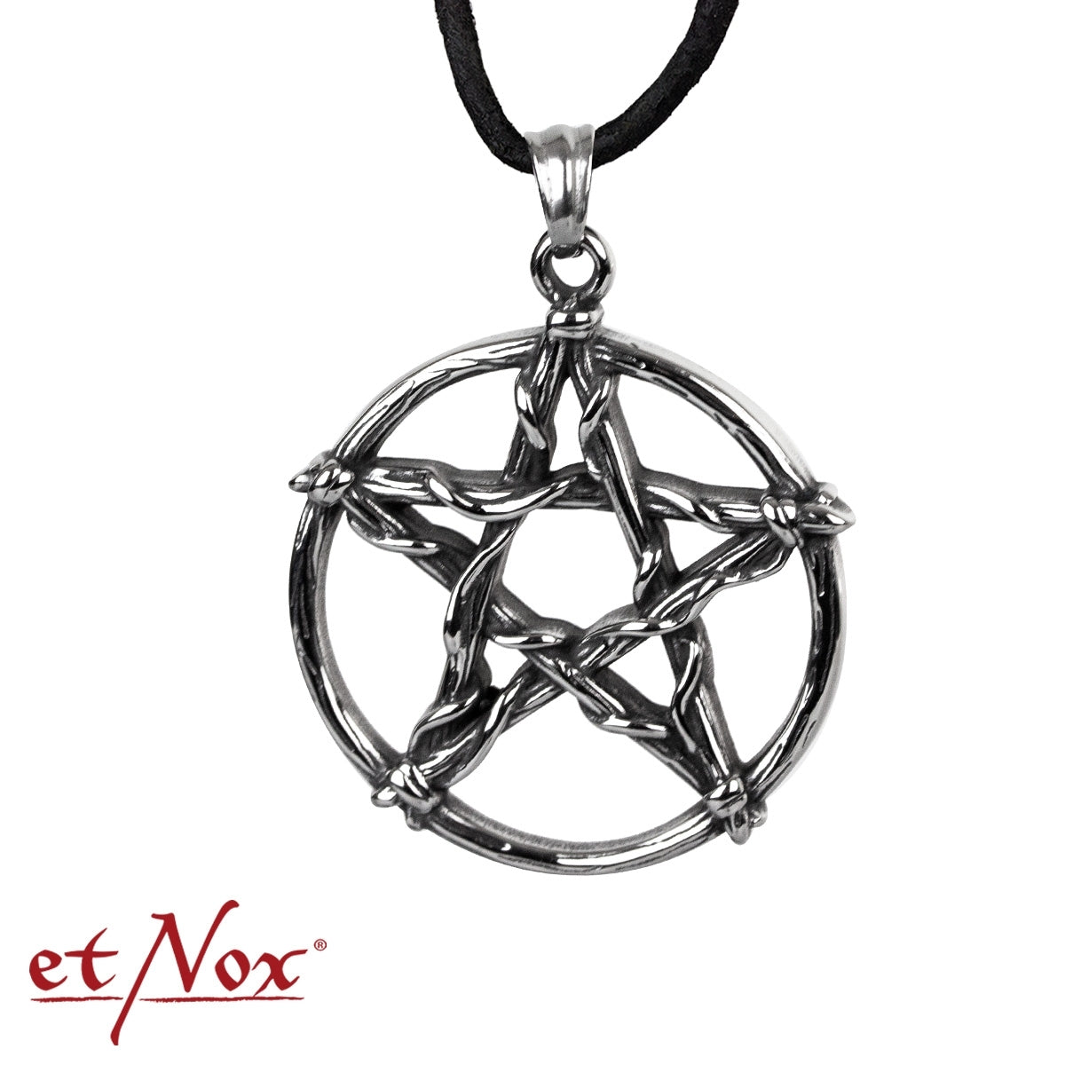 Silberfarbener Knoten-Pentagramm Anhänger von etNox