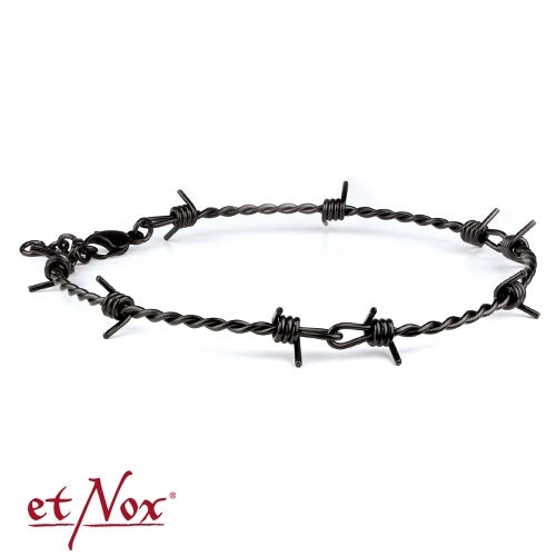 Schwarze Halskette Stacheldraht black von etNox