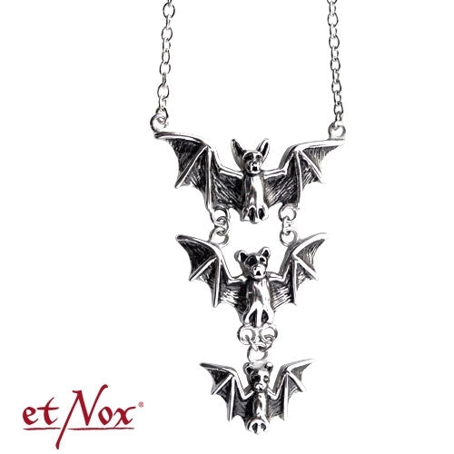 Silberfarbene Halskette Bats von etNox