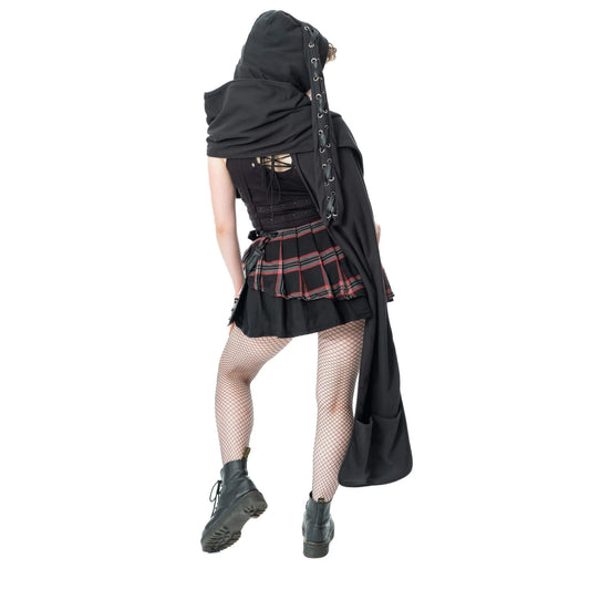schwarze Mütze SKELLY BUNNY HAT mit Hasenohren von Heartless