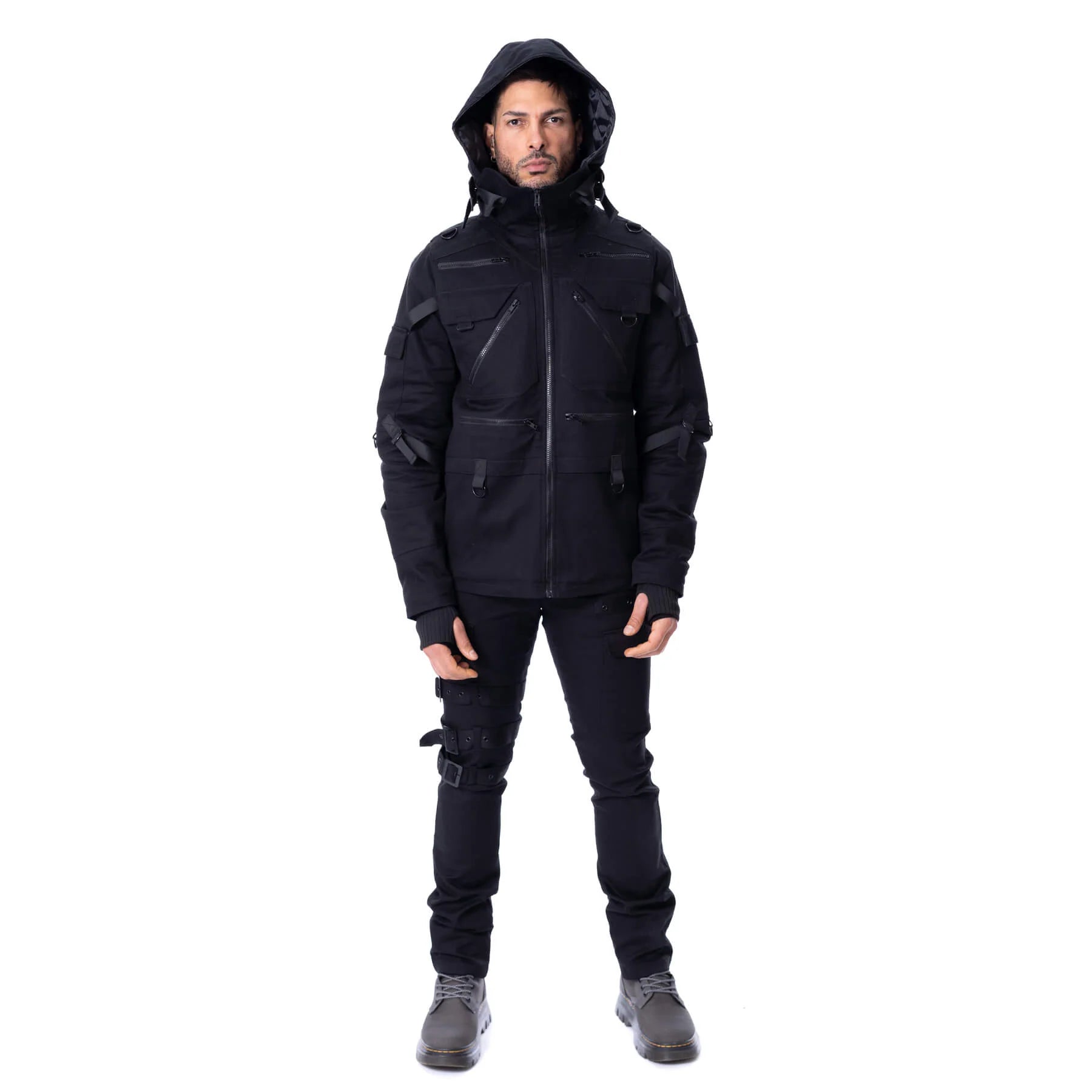 Schwarze Jacke SLADE JACKET mit mehreren Taschen von Chemical Black