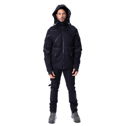 Schwarze Jacke SLADE JACKET mit mehreren Taschen von Chemical Black