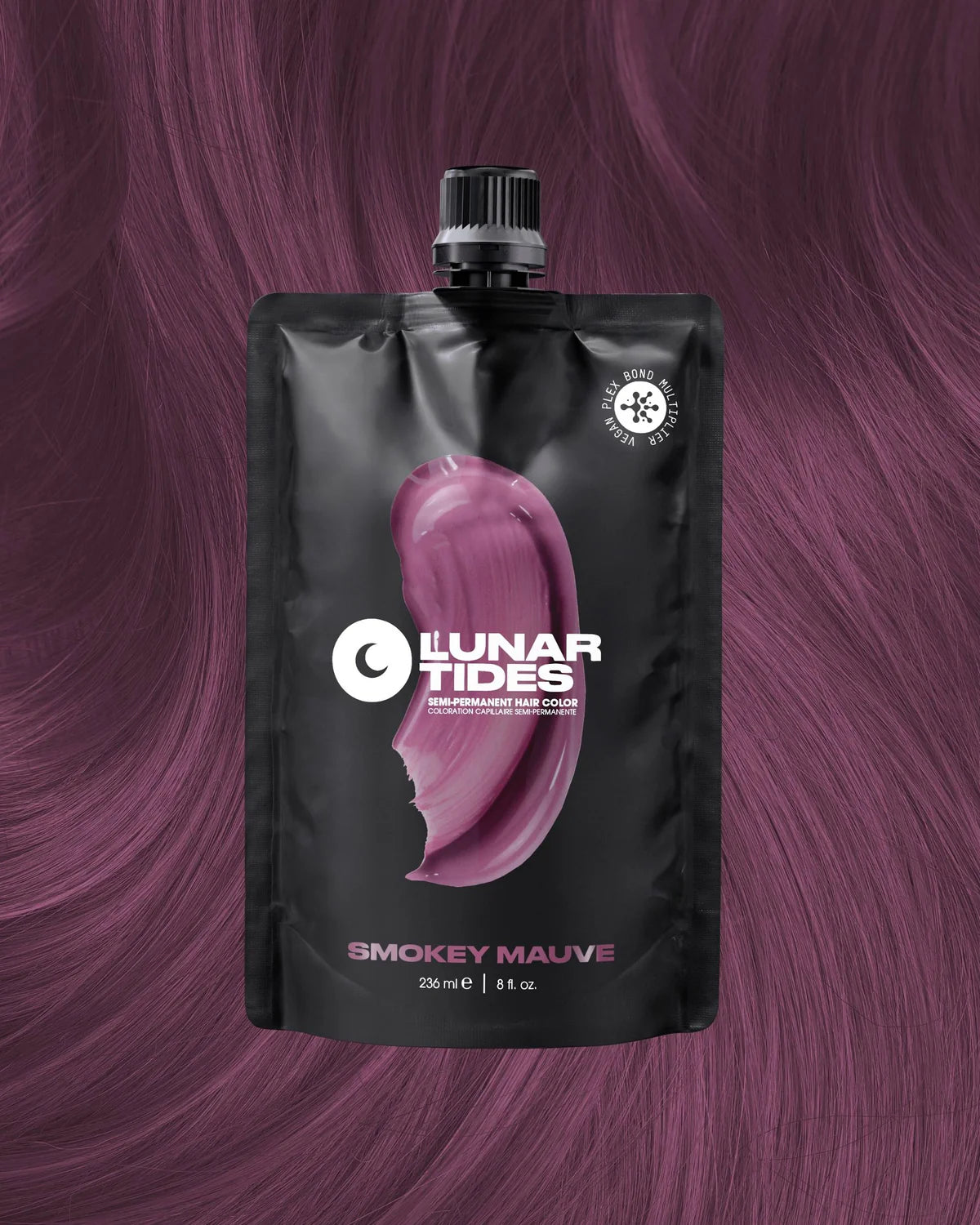 semi-permanente Haartönung Smokey Mauve in dem Farbton Flieder mit grauen, rauchigen Untertönen von Lunar Tides